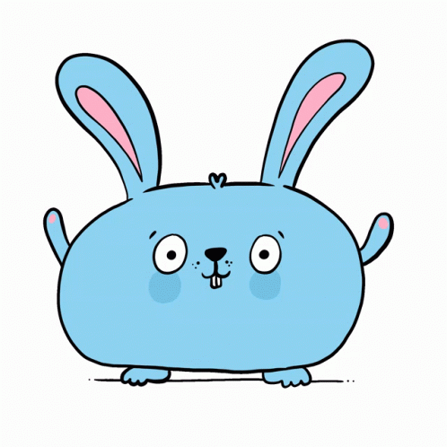 Blue Stout Bunny Dancing GIF