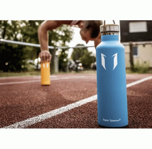 Blue Super Sparrow Water Bottle GIF