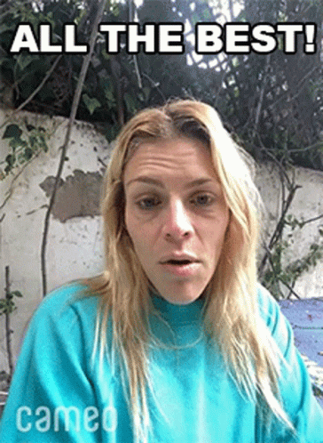 Blue Sweater Woman Funny Face All The Best GIF