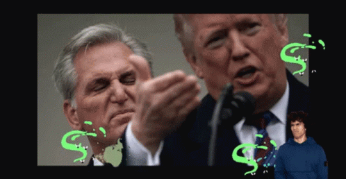 Blue Sweatshirt Man Beside Suited Man Talking Mic GIF