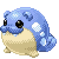 Blue Tan Animal Pixel Art