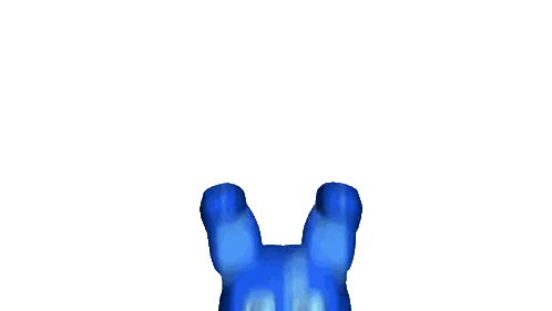 Blue Teddy Bear with ZZ on Teeth