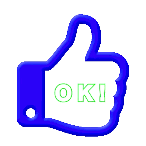 Blue Thumbs Up OK Sign