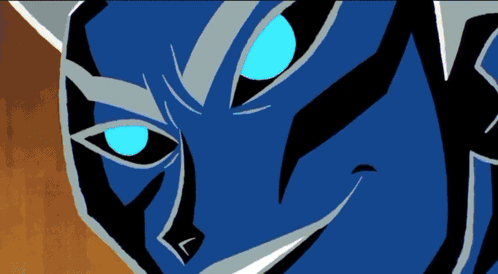 Blue Tiger Cartoon Drawing