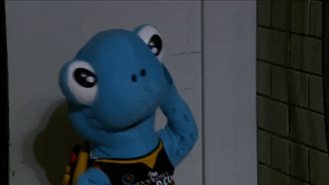 Blue Turtle Mascot Dancing GIF