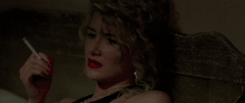 Blue Velvet Sandy Judging Look GIF