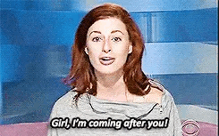 Blue Wall Woman: Girl I'm Coming After You GIF