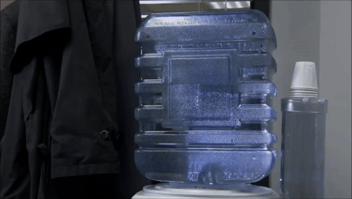 Blue Water Bottle Saying Empty