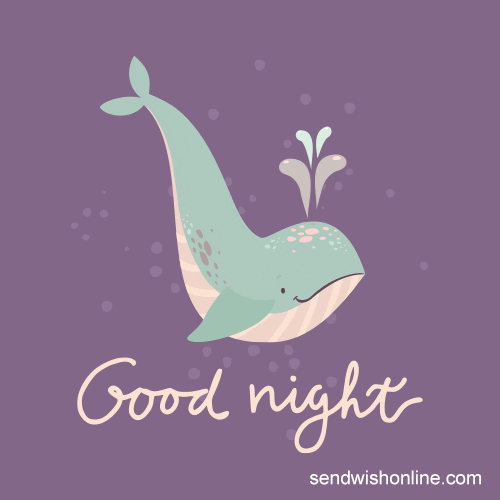 Blue Whale Goodnight Animation GIF