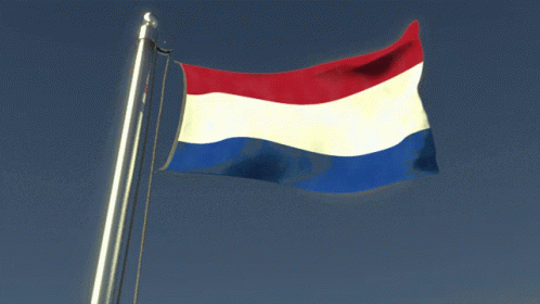 Blue White and Red Flag Flying in Wind