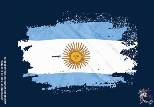 Blue White and Yellow Flag With Sun