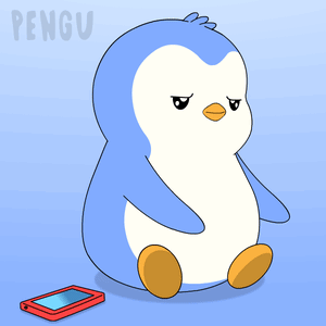 Blue White Penguin Beside Red Nintendo DS Game GIF