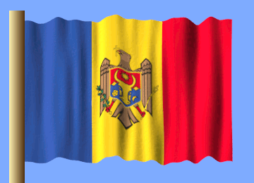 Blue Yellow Red Flag With Eagle Waving GIF