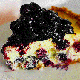 Blueberry Cheesecake Slice with Bite
