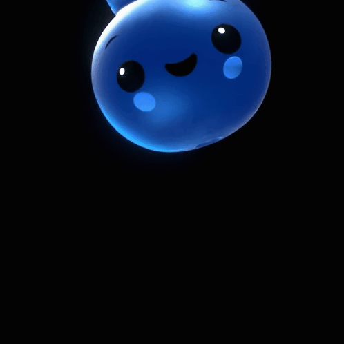 Blueberry With Smiley Face