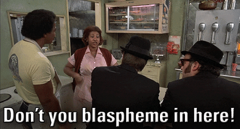 Blues Brothers Aretha Franklin Don't Blaspheme GIF