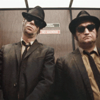 Blues Brothers Elevator Face Swap GIF