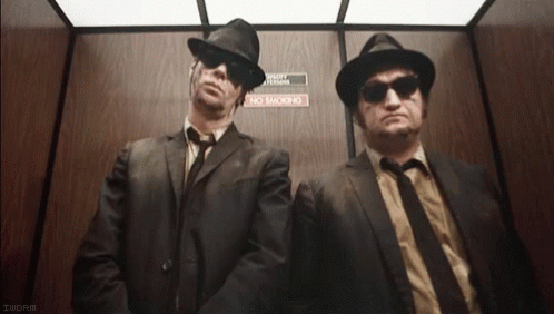 Blues Brothers Gangster Elevator GIF