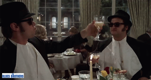 Blues Brothers Toasting GIF