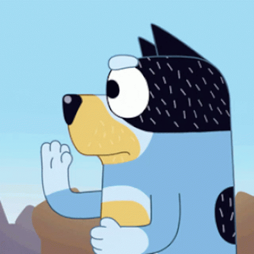 Bluey Bandit Heeler Fighting GIF
