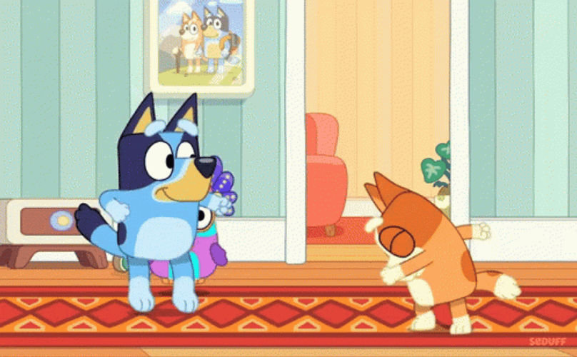 Bluey And Bingo Dancing GIF