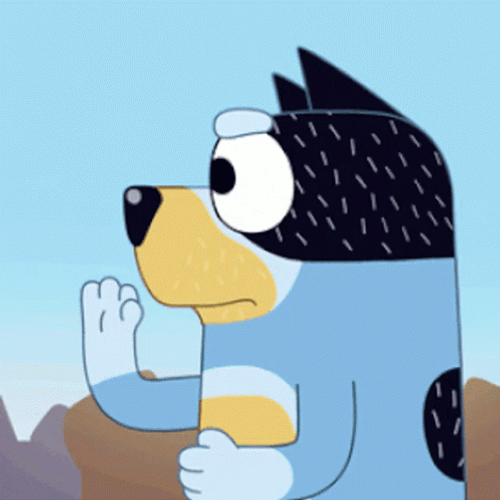 Bluey Bandit Heeler Fighting GIF
