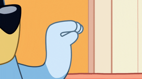 Bluey Jumping On Couch GIF