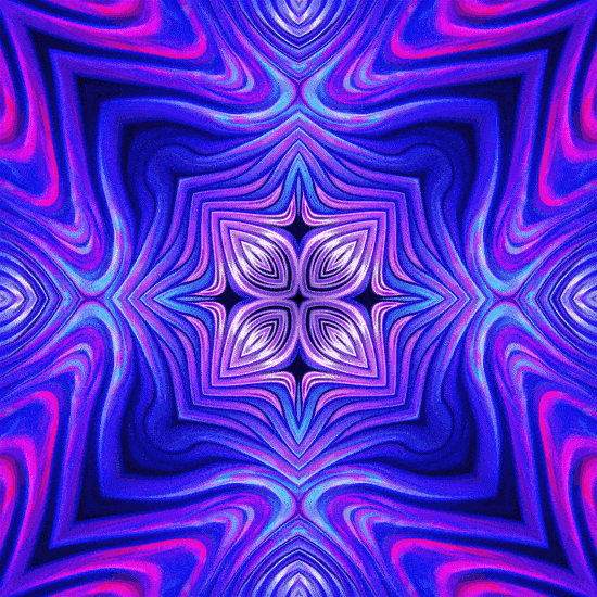 Bluish Purple Irregular Kaleidoscope GIF