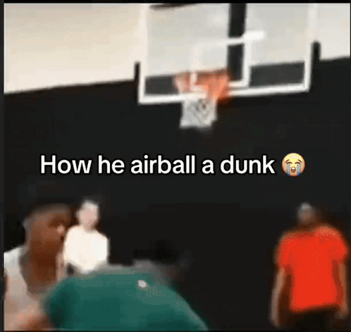 Blurred Basketball Court How He Airball a Dunk