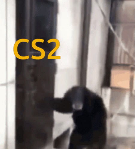 Blurred Door With CS2 in Yellow