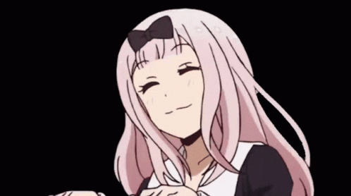 Blurred Girl With Long Pink Hair on Black Background