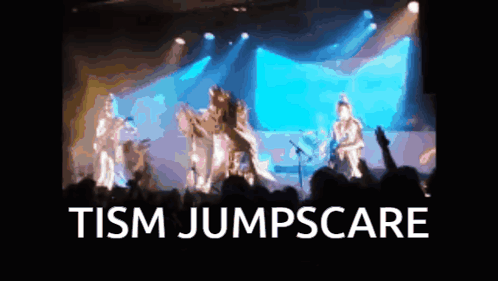 Blurred Group On Stage Tism Jumpscare GIF