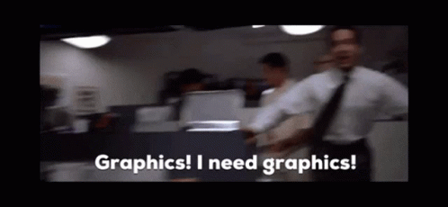 Blurred Man In Office Saying Graphics I Need Graphics GIF