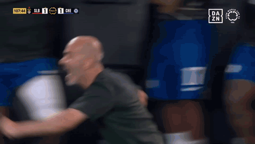 Blurred Man With DAZN Logo GIF