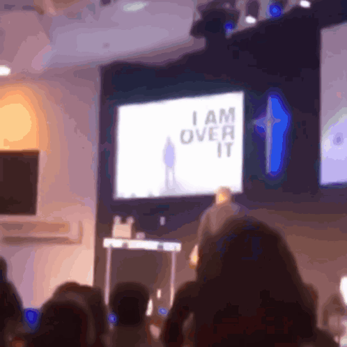 Blurred People Watching Presentation Saying I Am Over It
