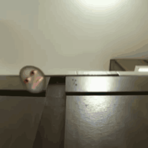 Blurred Person Peeking From Behind Door