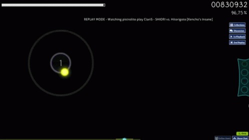Blurred Person Playing Osu on Laptop