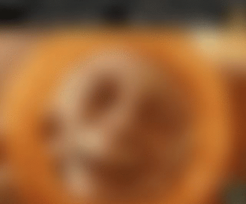 Blurred Pumpkin With Skull