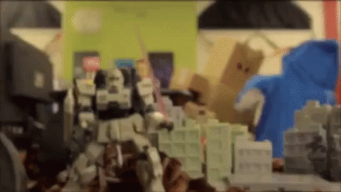 Blurred Robot With Sword