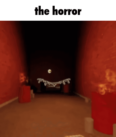 Blurred Room Saying The Horror GIF