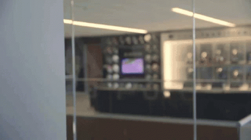 Blurred Room With Purple TV