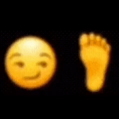 Blurred Smiley Face And Foot GIF