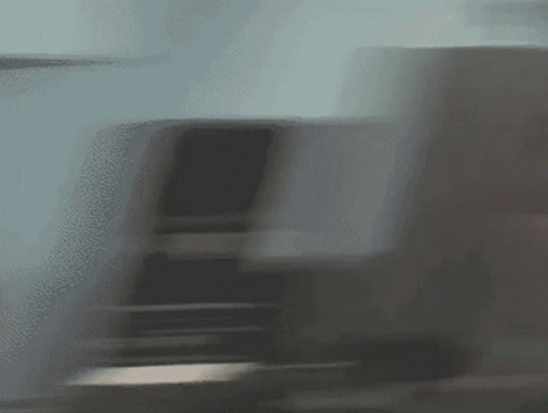 Blurred Train Going Down Staircase