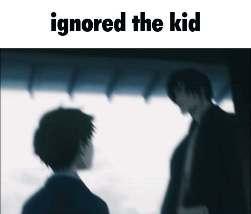 Blurred Two Men Saying Ignored The Kid GIF