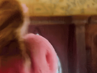 Blurred Woman's Butt With Pink Pillow