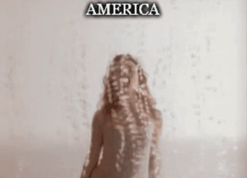 Blurred Woman Saying America