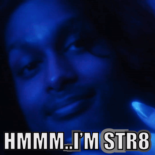 Blurred Woman Saying Hmm I'm Str8