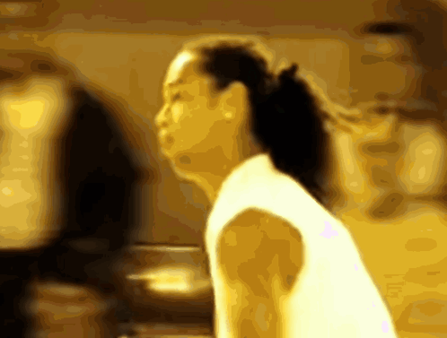 Blurred Woman With Ponytail