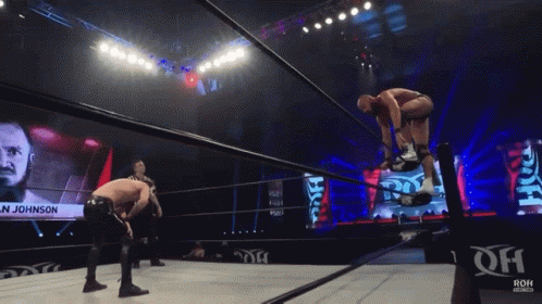 Blurred Wrestling Match With Letters ROH