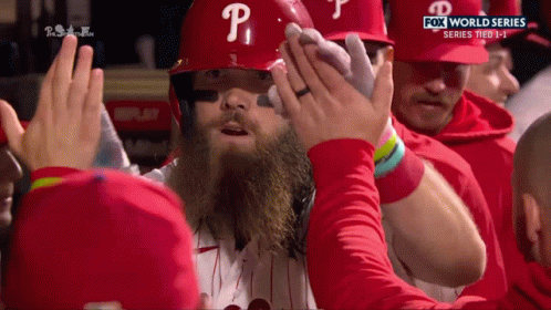Blurry Baseball Player In Red Hat GIF